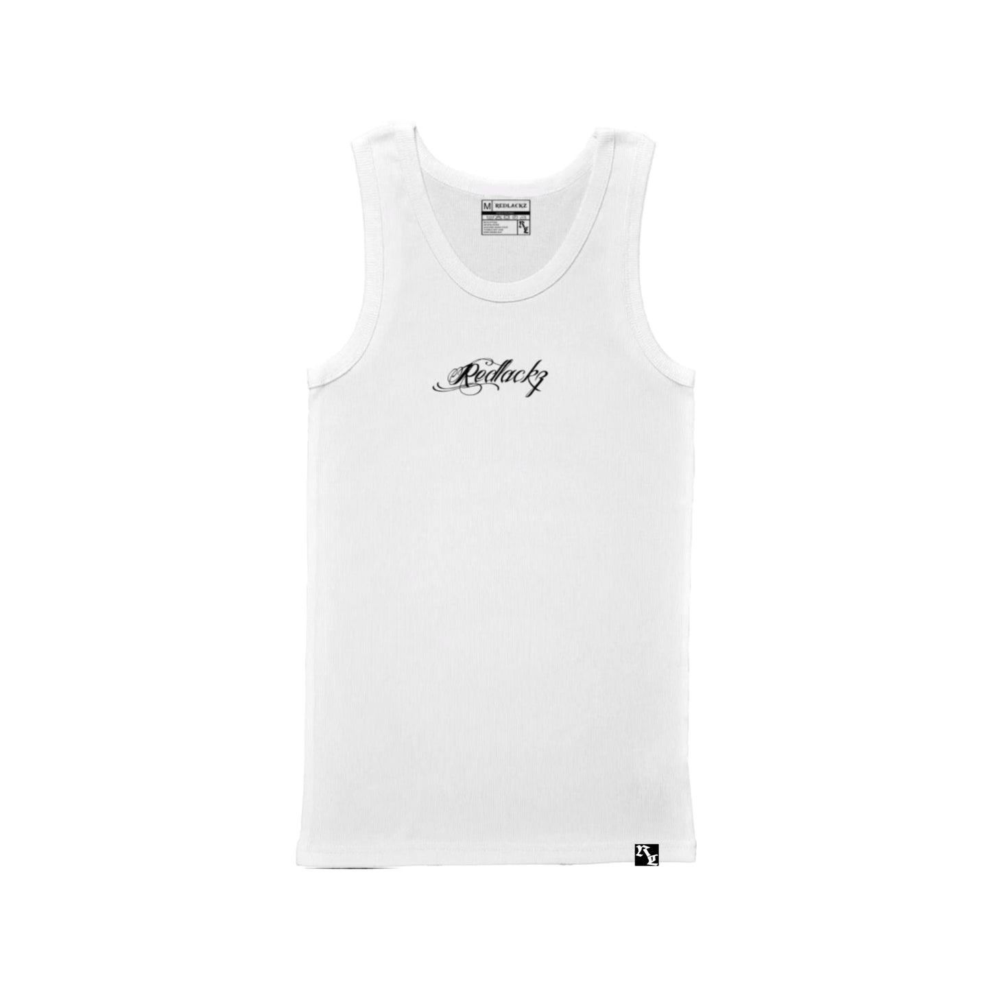 REDLACKZ CURSIVE TANK TOP WHITE