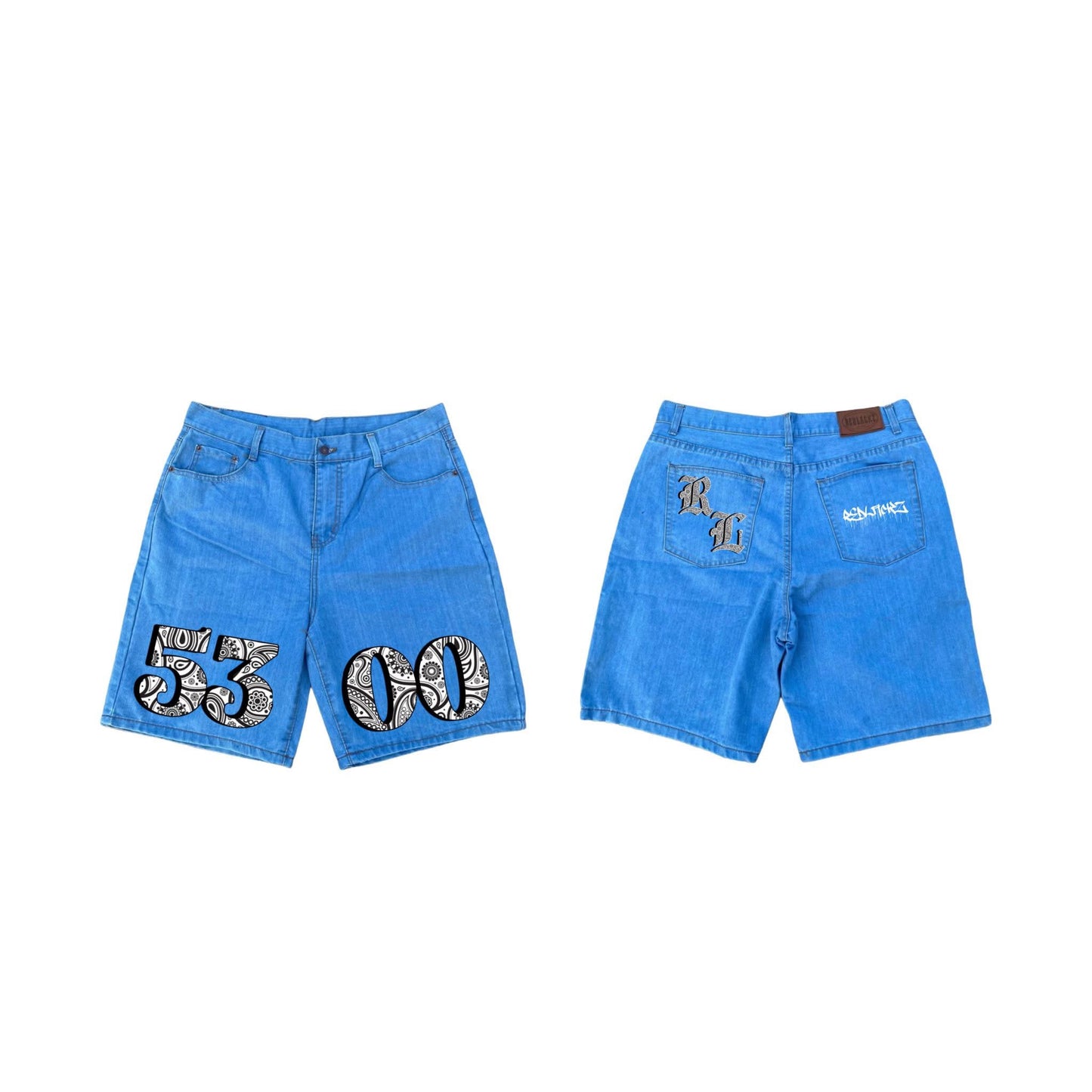 5300 WHITE BANDANA ONE OF NONE (LIGHT BLUE)