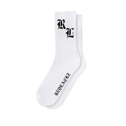 REDLACKZ RL LOGO SOCKS WHITE